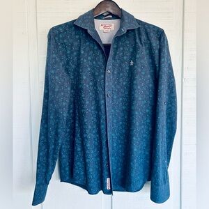Original Penguin Men's Navy Floral Button-Down Shirt